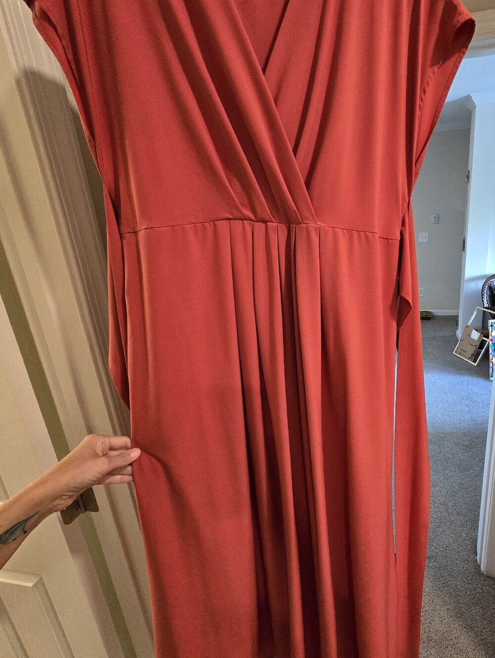 HALARA Coral V-Neck Maxi Dress - Picture 6 of 6
